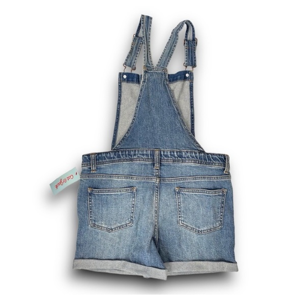 ❤️ NWT CAT & JACK Rolled Hem Denim Shortalls Overall Shorts Classic 80s 90s - Picture 6 of 11